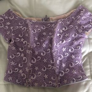 Y2k Poly Sequin purple corset